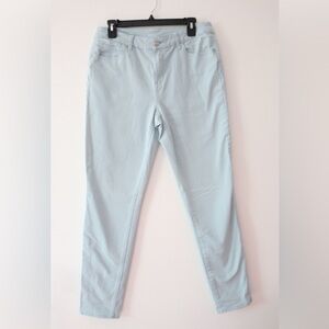 CHICO'S Platinum Jeggings 5 Pocket Stretch Size 1 Regular Medium Light Blue